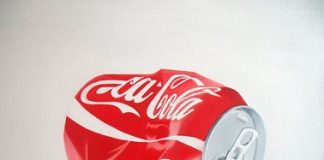 crushed coca cola can