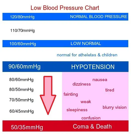 Blood Pressure Chart Low 17