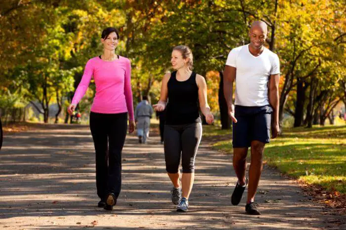 people walking in park